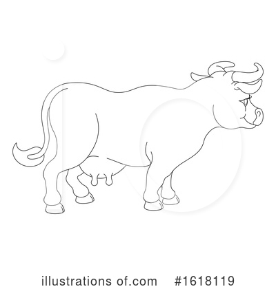 Royalty-Free (RF) Cow Clipart Illustration by AtStockIllustration - Stock Sample #1618119