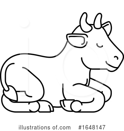 Royalty-Free (RF) Cow Clipart Illustration by AtStockIllustration - Stock Sample #1648147