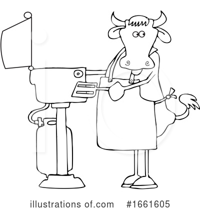 Royalty-Free (RF) Cow Clipart Illustration by djart - Stock Sample #1661605