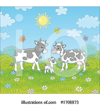 Royalty-Free (RF) Cow Clipart Illustration by Alex Bannykh - Stock Sample #1708873