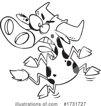 Royalty-Free (RF) Cow Clipart Illustration by toonaday - Stock Sample #1731727