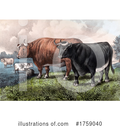 Royalty-Free (RF) Cow Clipart Illustration by JVPD - Stock Sample #1759040