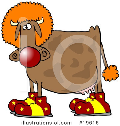 Royalty-Free (RF) Cow Clipart Illustration by djart - Stock Sample #19616