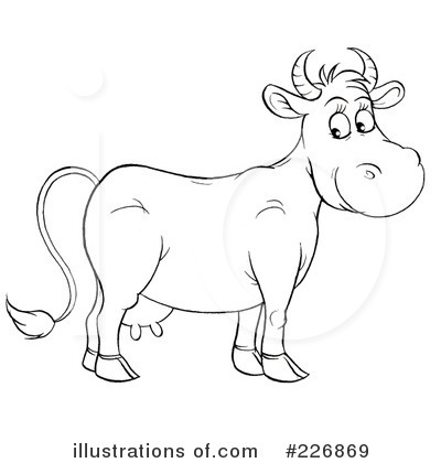 Royalty-Free (RF) Cow Clipart Illustration by Alex Bannykh - Stock Sample #226869