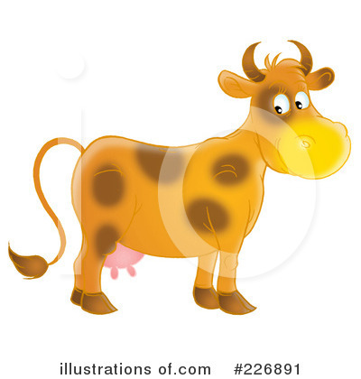 Royalty-Free (RF) Cow Clipart Illustration by Alex Bannykh - Stock Sample #226891