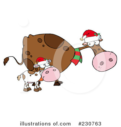 Royalty-Free (RF) Cow Clipart Illustration by Hit Toon - Stock Sample #230763