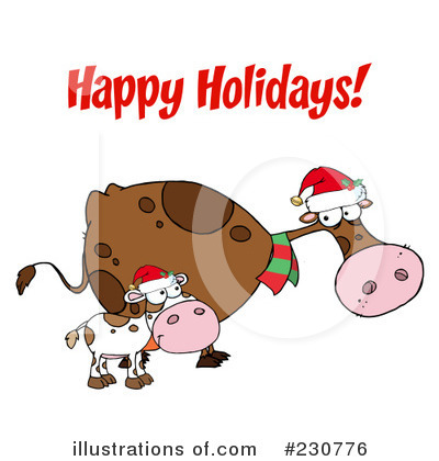 Royalty-Free (RF) Cow Clipart Illustration by Hit Toon - Stock Sample #230776
