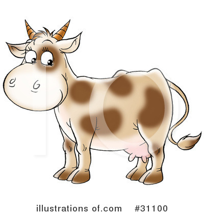 Royalty-Free (RF) Cow Clipart Illustration by Alex Bannykh - Stock Sample #31100