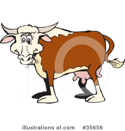 Royalty-Free (RF) Cow Clipart Illustration by Dennis Holmes Designs - Stock Sample #35656