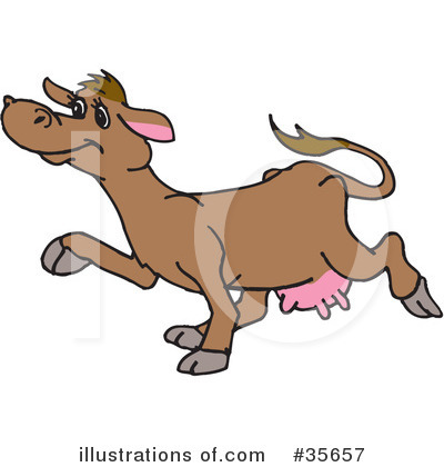 Royalty-Free (RF) Cow Clipart Illustration by Dennis Holmes Designs - Stock Sample #35657