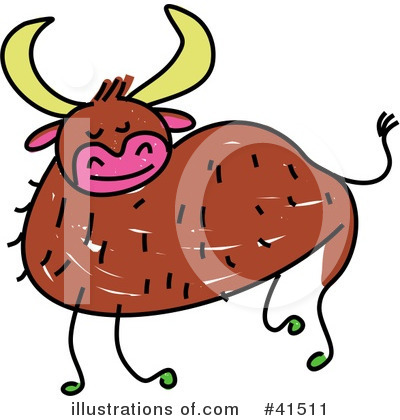 Royalty-Free (RF) Cow Clipart Illustration by Prawny - Stock Sample #41511