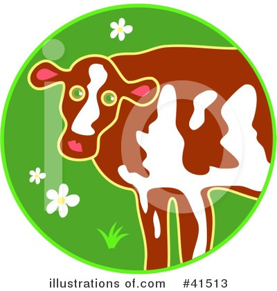 Royalty-Free (RF) Cow Clipart Illustration by Prawny - Stock Sample #41513