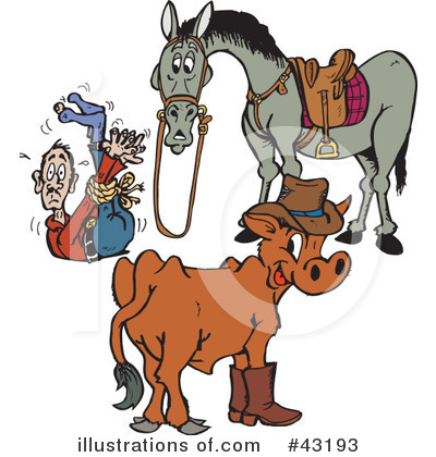 Royalty-Free (RF) Cow Clipart Illustration by Dennis Holmes Designs - Stock Sample #43193