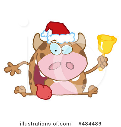 Royalty-Free (RF) Cow Clipart Illustration by Hit Toon - Stock Sample #434486