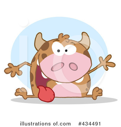 Royalty-Free (RF) Cow Clipart Illustration by Hit Toon - Stock Sample #434491