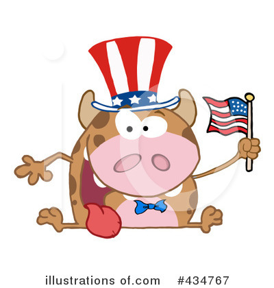 Royalty-Free (RF) Cow Clipart Illustration by Hit Toon - Stock Sample #434767