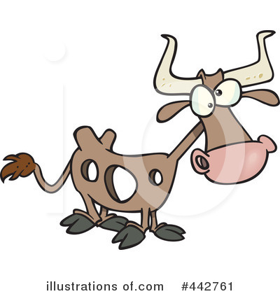 Royalty-Free (RF) Cow Clipart Illustration by toonaday - Stock Sample #442761