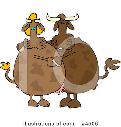 Royalty-Free (RF) Cow Clipart Illustration by djart - Stock Sample #4506