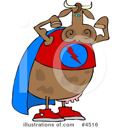 Royalty-Free (RF) Cow Clipart Illustration by djart - Stock Sample #4516