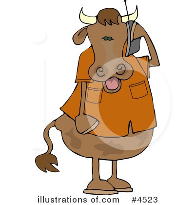Royalty-Free (RF) Cow Clipart Illustration by djart - Stock Sample #4523