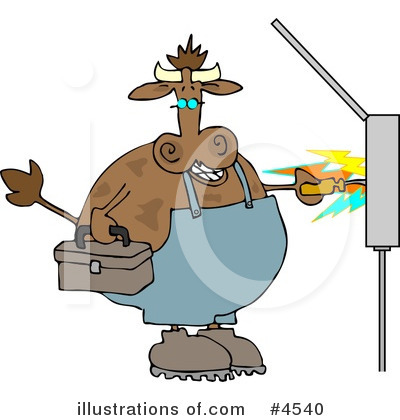 Royalty-Free (RF) Cow Clipart Illustration by djart - Stock Sample #4540