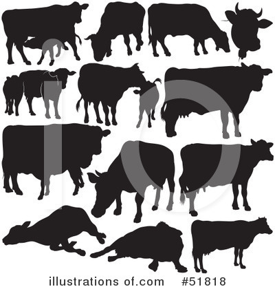 Royalty-Free (RF) Cow Clipart Illustration by dero - Stock Sample #51818