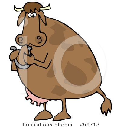 Royalty-Free (RF) Cow Clipart Illustration by djart - Stock Sample #59713