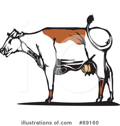 Royalty-Free (RF) Cow Clipart Illustration by xunantunich - Stock Sample #69160