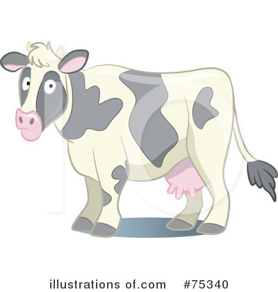 Royalty-Free (RF) Cow Clipart Illustration by Frisko - Stock Sample #75340