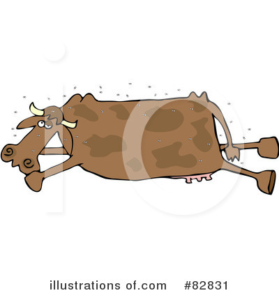 Royalty-Free (RF) Cow Clipart Illustration by djart - Stock Sample #82831