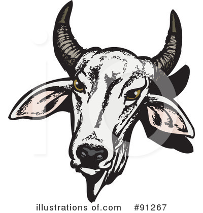 Royalty-Free (RF) Cow Clipart Illustration by Dennis Holmes Designs - Stock Sample #91267