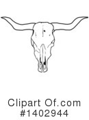 Cow Skull Clipart #1402944 by LaffToon