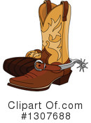 Cowboy Boots Clipart #1307688 by Pushkin