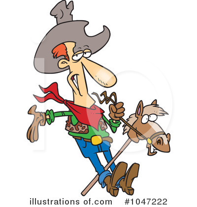 Royalty-Free (RF) Cowboy Clipart Illustration by toonaday - Stock Sample #1047222