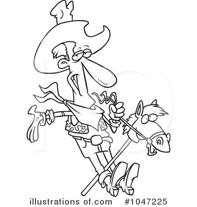 Royalty-Free (RF) Cowboy Clipart Illustration by toonaday - Stock Sample #1047225