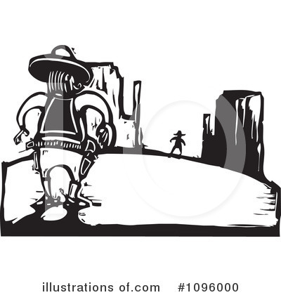 Royalty-Free (RF) Cowboy Clipart Illustration by xunantunich - Stock Sample #1096000