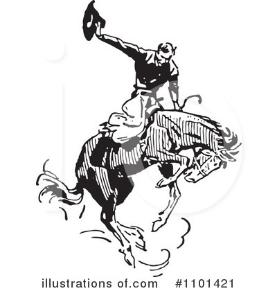 Royalty-Free (RF) Cowboy Clipart Illustration by BestVector - Stock Sample #1101421