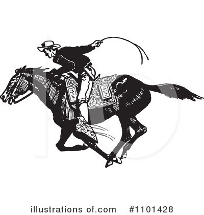 Royalty-Free (RF) Cowboy Clipart Illustration by BestVector - Stock Sample #1101428