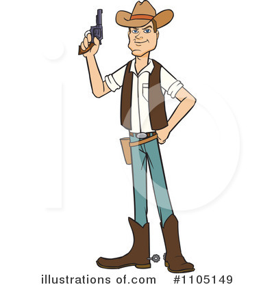 Royalty-Free (RF) Cowboy Clipart Illustration by Cartoon Solutions - Stock Sample #1105149