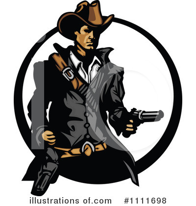 Royalty-Free (RF) Cowboy Clipart Illustration by Chromaco - Stock Sample #1111698