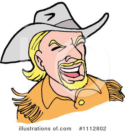 Royalty-Free (RF) Cowboy Clipart Illustration by LaffToon - Stock Sample #1112802