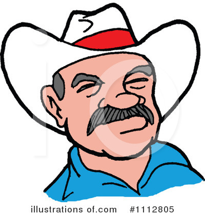 Royalty-Free (RF) Cowboy Clipart Illustration by LaffToon - Stock Sample #1112805