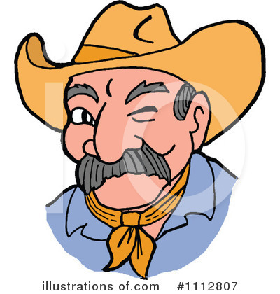 Royalty-Free (RF) Cowboy Clipart Illustration by LaffToon - Stock Sample #1112807
