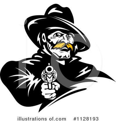 Royalty-Free (RF) Cowboy Clipart Illustration by Vector Tradition SM - Stock Sample #1128193