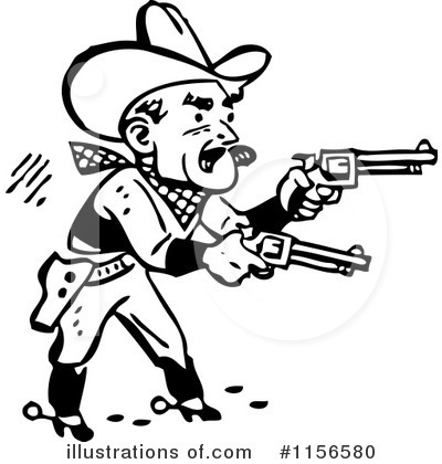 Royalty-Free (RF) Cowboy Clipart Illustration by BestVector - Stock Sample #1156580