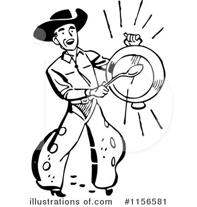 Royalty-Free (RF) Cowboy Clipart Illustration by BestVector - Stock Sample #1156581