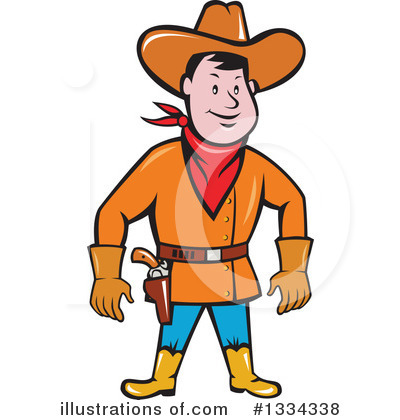 Royalty-Free (RF) Cowboy Clipart Illustration by patrimonio - Stock Sample #1334338