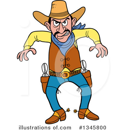 Royalty-Free (RF) Cowboy Clipart Illustration by LaffToon - Stock Sample #1345800
