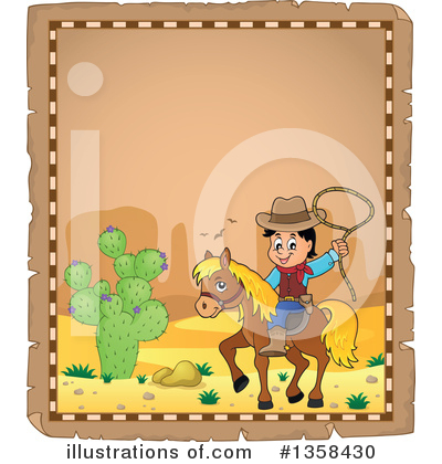 Royalty-Free (RF) Cowboy Clipart Illustration by visekart - Stock Sample #1358430