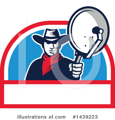 Royalty-Free (RF) Cowboy Clipart Illustration by patrimonio - Stock Sample #1439223